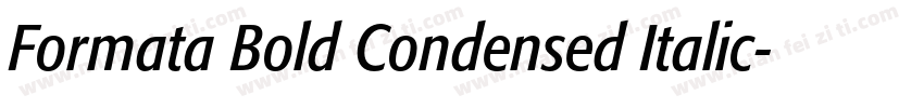 Formata Bold Condensed Italic字体转换